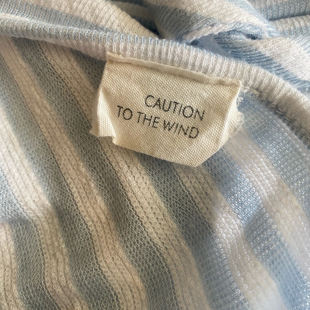 Summer Striped Blue and White Kids Dress Small - Picture 3 of 5